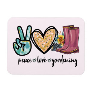 Imán Gardening de amor por la paz