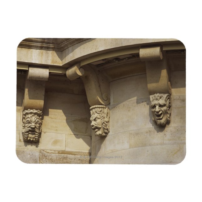 Imán Gargoyles en el puente Pont Neuf en París, Francia (Horizontal)