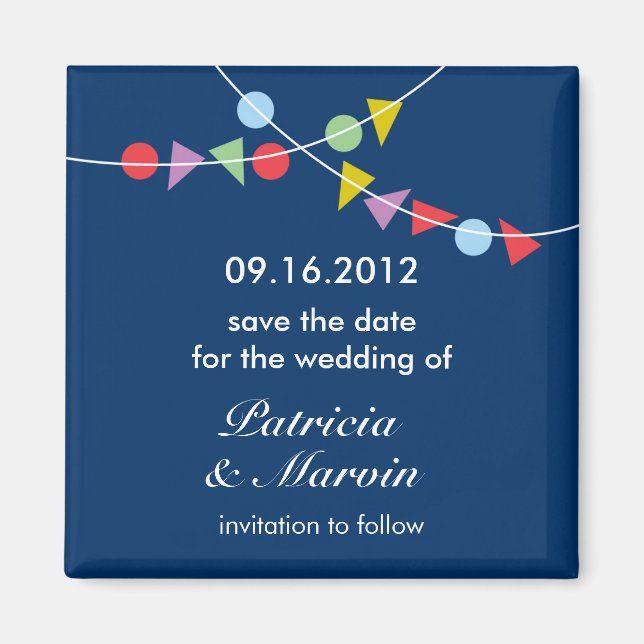 Imán Garland Save the Date Magnet (Frente)
