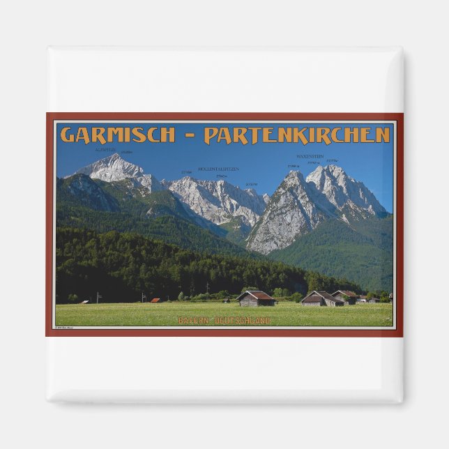 Imán Garmisch - El Zugspitze y el Alpspitze (Frente)