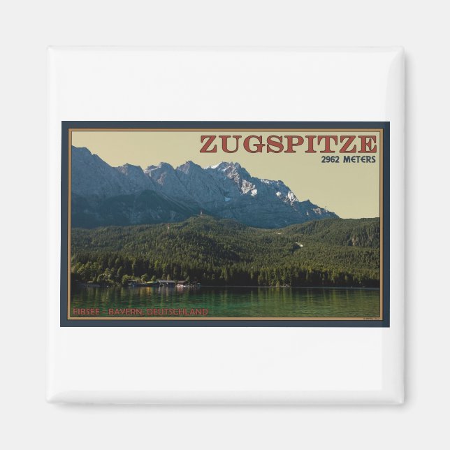 Imán Garmisch - Zugspitze sobre el Eibsee (Frente)