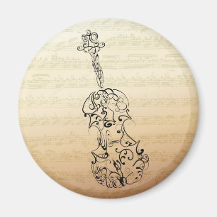 Imán Garrapatos del violín en el manuscrito de Bach