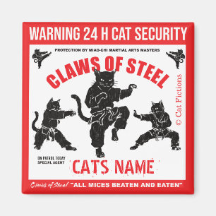 Imán Garras de Acero Seguridad Personalizada para Gatos