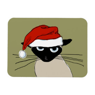 Imán Garras siamesas de Santa - gato divertido del
