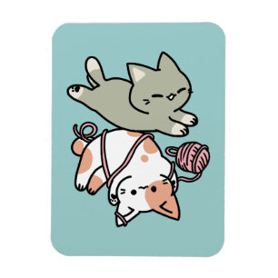 Imán Garras y Juego – Adorable Ilustración de Gato