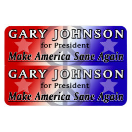 Imán Gary Johnson para presidente 2x6 Flexi Magnets
