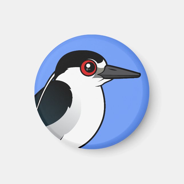 Imán Garza nocturna coronada de negro (Frente)