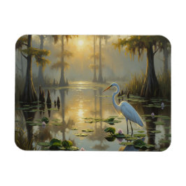 Imán Garzas en el Parque Nacional Everglades por la mañ