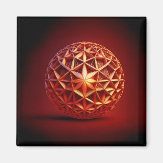 Imán Gasket Fractal Sierpinski Rojo