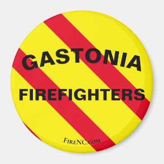 Imán Gastonia Bomberos Curva Roja/Amarilla/Negra