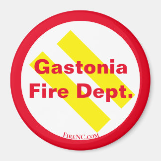 Imán Gastonia Fire Dept. Rojo/Amarillo/Blanco