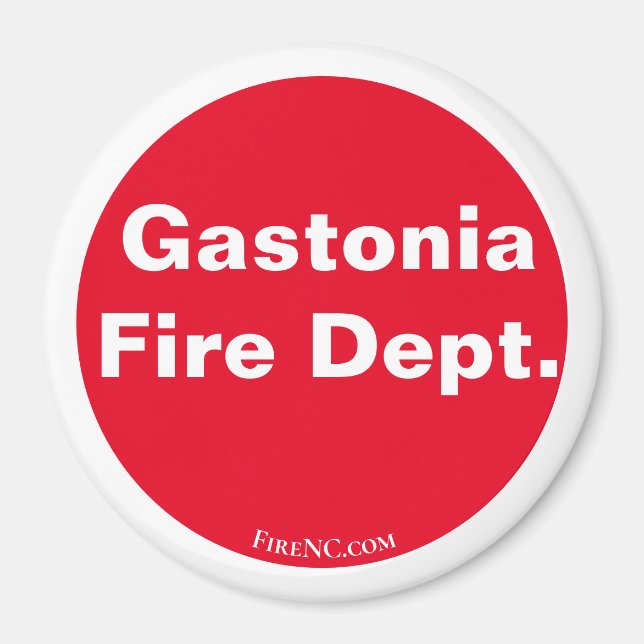 Imán Gastonia Fire Dept. Rojo/Blanco (Frente)