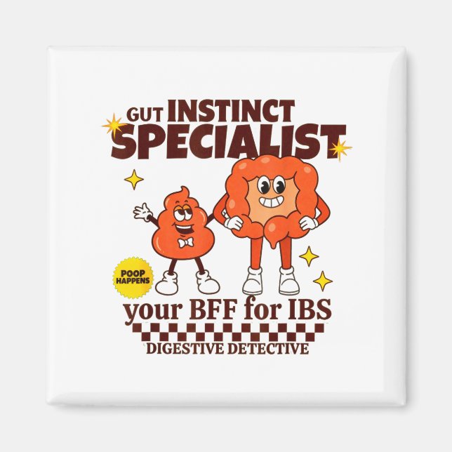 Imán Gastroenterologist Retro Intestine Gift Ibs Gi Nur (Frente)