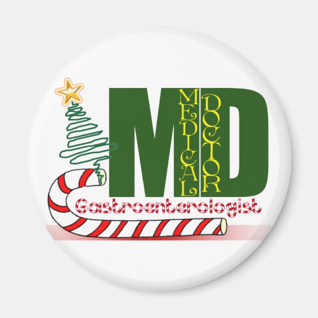 Imán GASTROENTEROLOGISTA navidad (Frente)