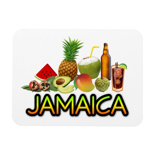 Imán Gastronomía de Jamaica (Horizontal)