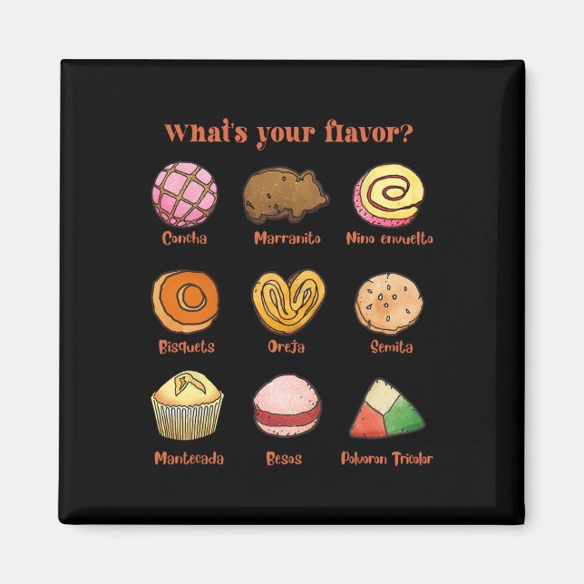 Imán Gastronomía mexicana Latina Valentine ¿Cuál es tu  (Frente)