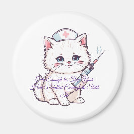 Imán Gata Enfermera Personalizada Habilitada Suficiente
