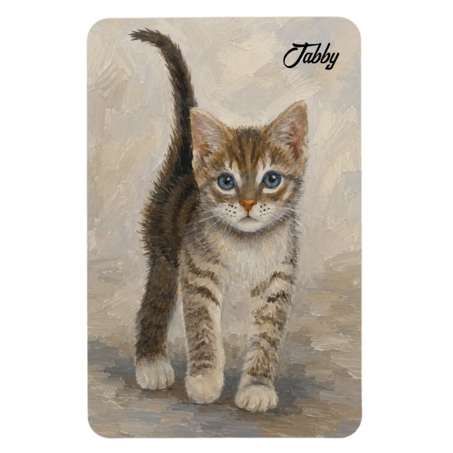 Imán Gatito atigrado (Vertical)