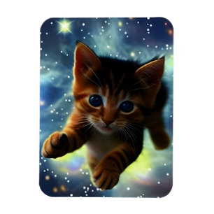 Imán Gatito corriendo en el espacio