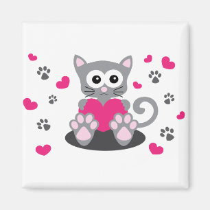 Imán gatito de gatito lindo dulce