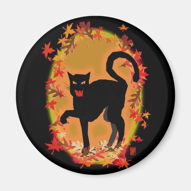 Imán gatito de halloween (Frente)