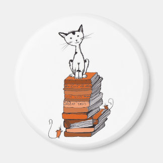 Imán Gatito de libros