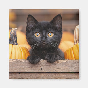 Imán Gatito De Parche De Calabaza