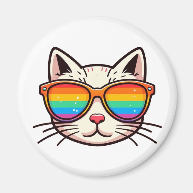Imán Gatito del orgullo (Frente)