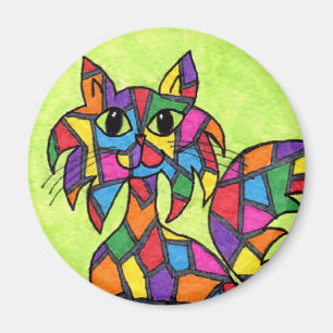 Imán Gatito del vitral