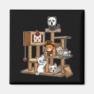 Imán Gatito divertido de película de terror jugando en