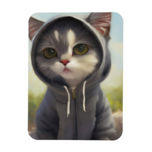 Imán Gatito en una hoodie
