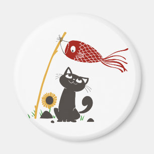 Imán Gatito feliz de la aplicación de la aplicación d