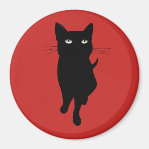 Imán Gatito gótico felino del gato negro