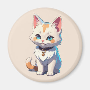 Imán Gatito Kawaii con Encanto Felino