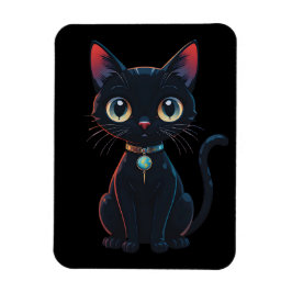 Imán Gatito negro poco espeluznante