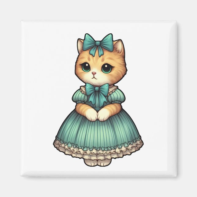 Imán Gatito Vintage Vrescado (Frente)
