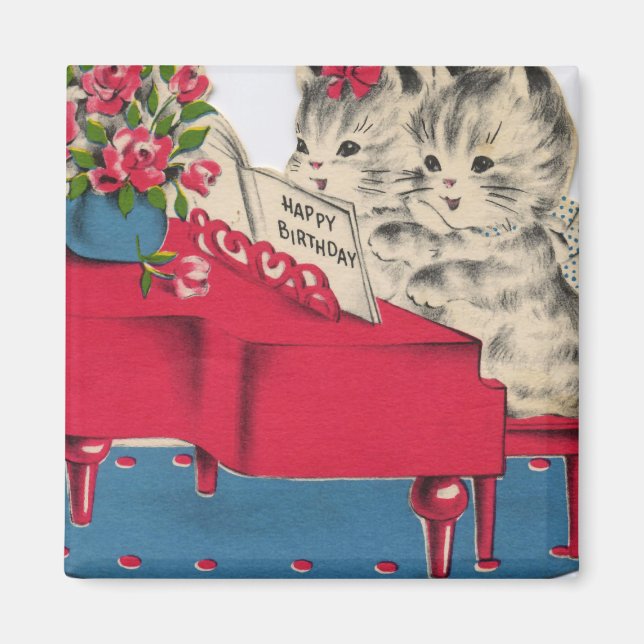 Imán Gatitos de cumpleaños musicales (Frente)
