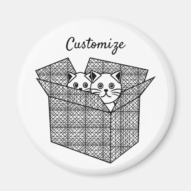 Imán Gatitos en una caja Thunder_Cove (Frente)