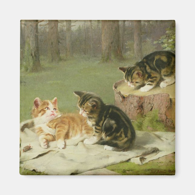 Imán Gatitos jugando (Frente)