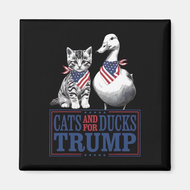 Imán Gatitos Para Gatos Y Patos De Trump 2024 Para Trum (Frente)
