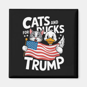 Imán Gatitos Y Patos De Trump 2024 Apoyan a Donald Trum