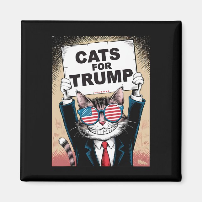 Imán Gatitos Y Patos Para Trump Vance 2024 Gatos Para T (Frente)