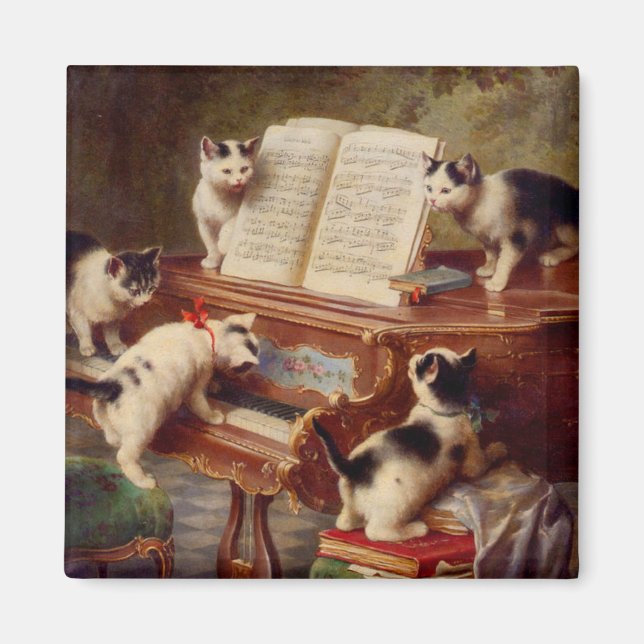 Imán Gatitos y piano (Frente)