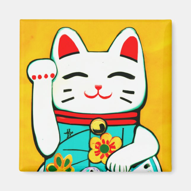Imán Gato afortunado Maneki Neko (Frente)