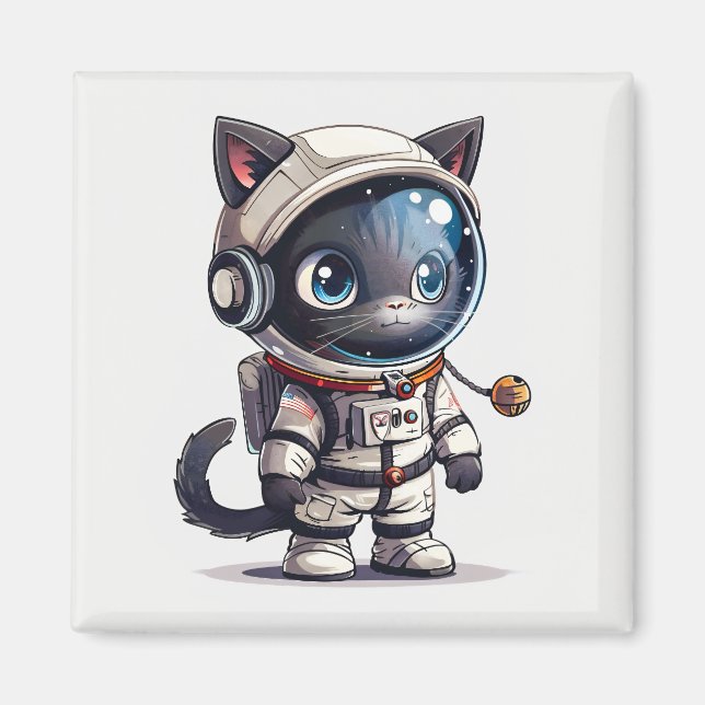 Imán Gato astronauta (Frente)