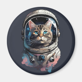 Imán Gato astronauta en arte acuático espacial