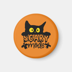 Imán Gato asustado en modo Halloween
