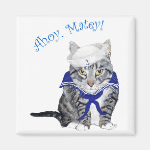 Imán Gato Atigrado Marinero