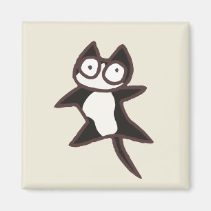 Imán Gato bicolor blanco y negro