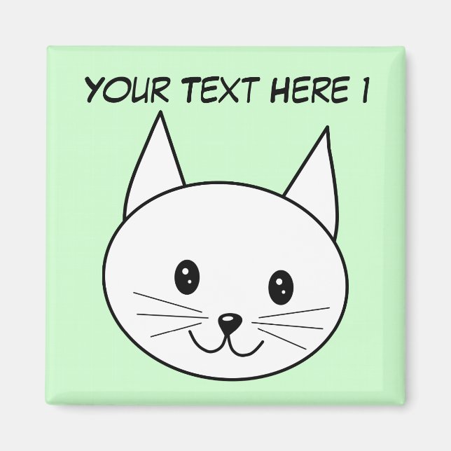 Imán Gato blanco (Frente)